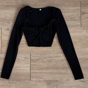 Amazon Women’s Black Long Sleeve Crop Top